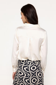 Fifty Outlet Camisa satinada Marfil