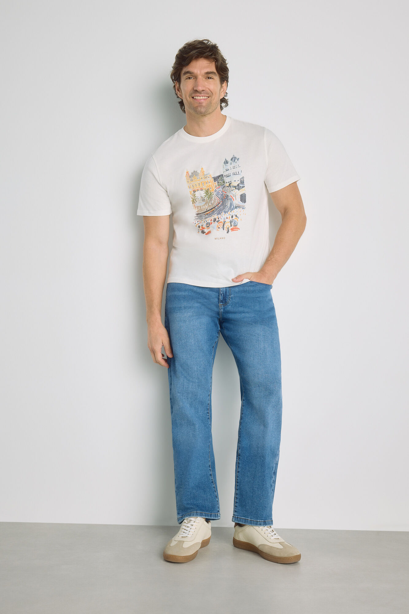 Milano Pantal&oacute;n de mezclilla de corte recto