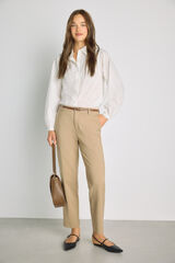 Milano Pantal&oacute;n chino con cintur&oacute;n Beige