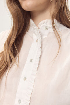 Fifty Outlet Blusa voile volante. Blanco