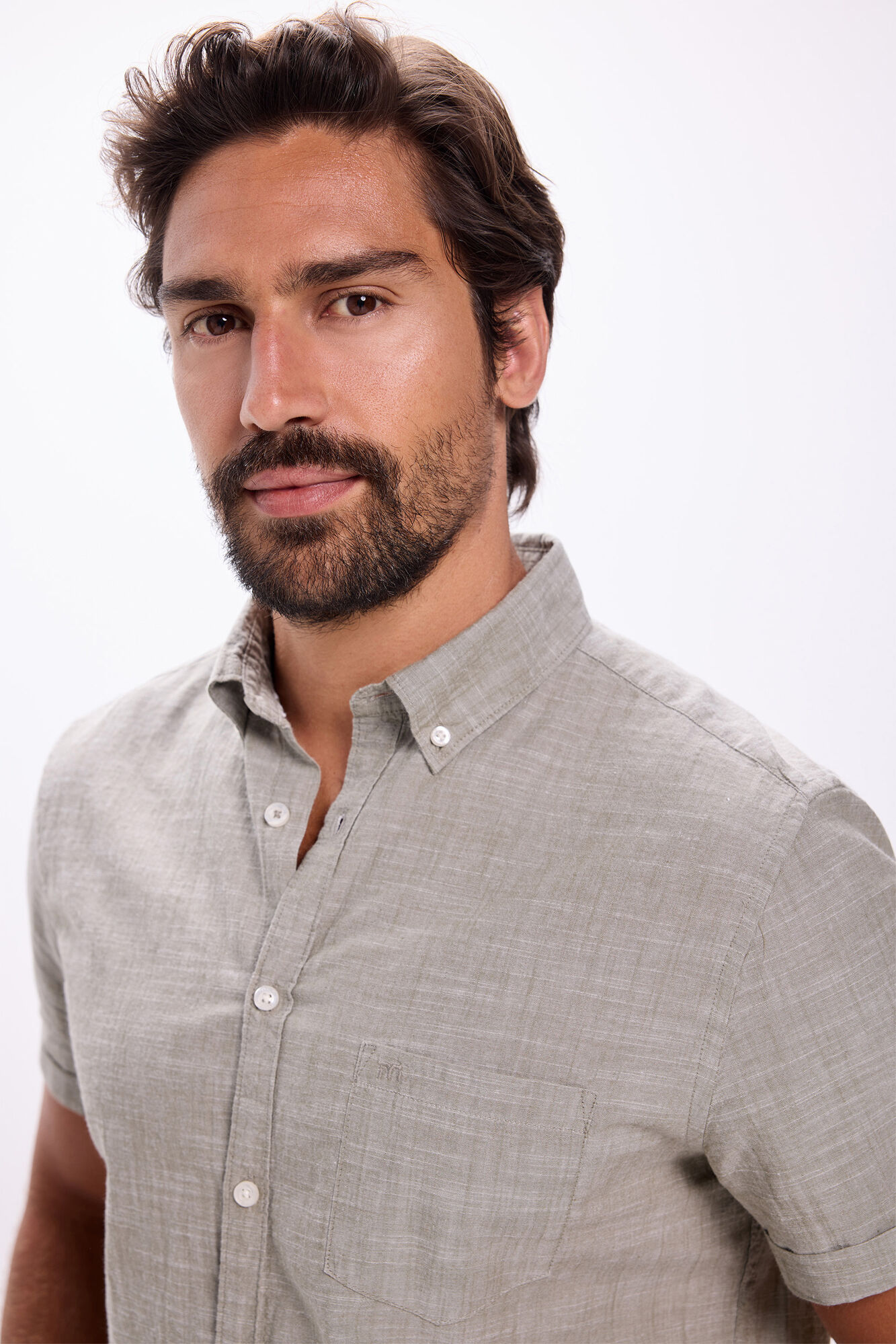 Milano Camisa Slub Lisa