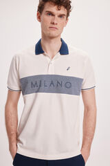Milano Polo Piqu&eacute; Tejido Contraste Blanco