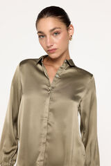 Fifty Outlet Camisa satinada Kaki Claro