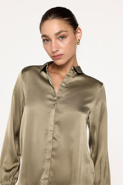 Fifty Outlet Camisa satinada Kaki Claro