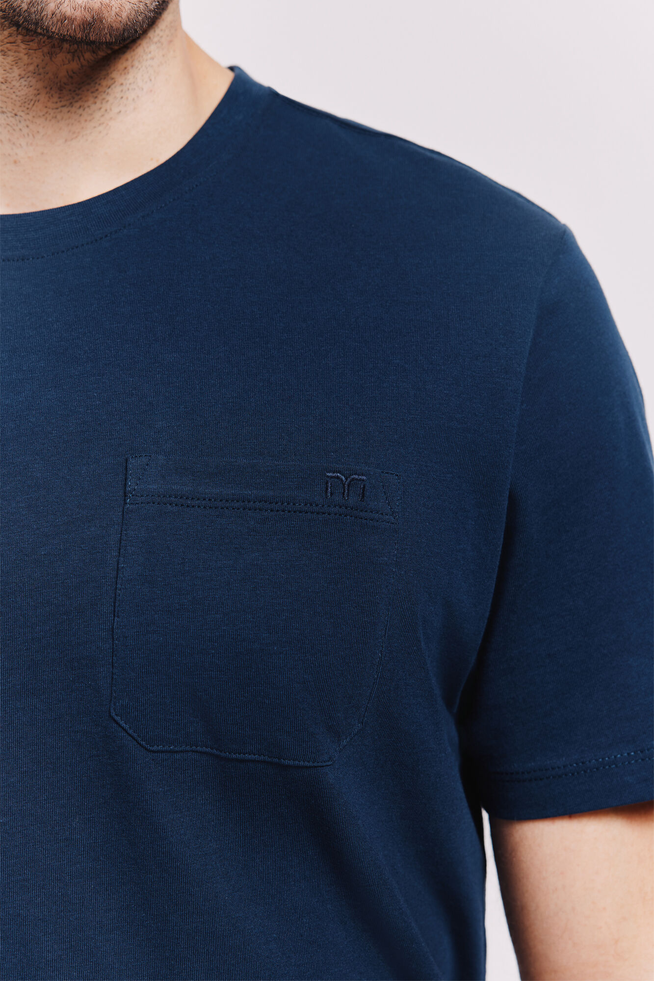 Milano Playera b&aacute;sica con bolsillo Navy
