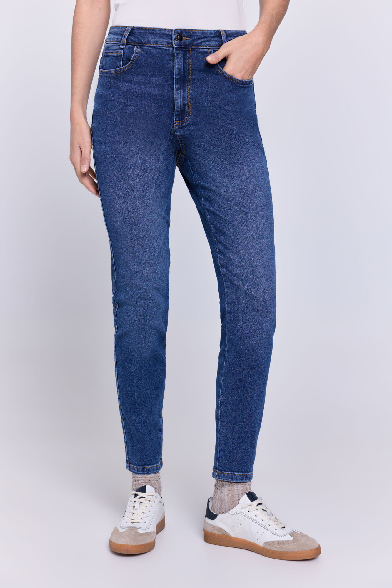 Milano Pantal&oacute;n denim slim Azul