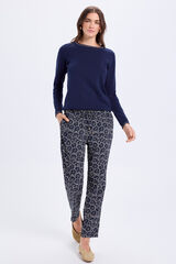 Milano Pantalón fluido estampado Navy