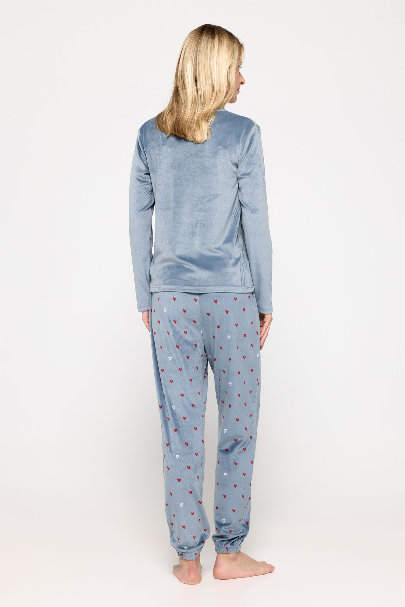 Milano Pijama de velour navide&ntilde;o natural