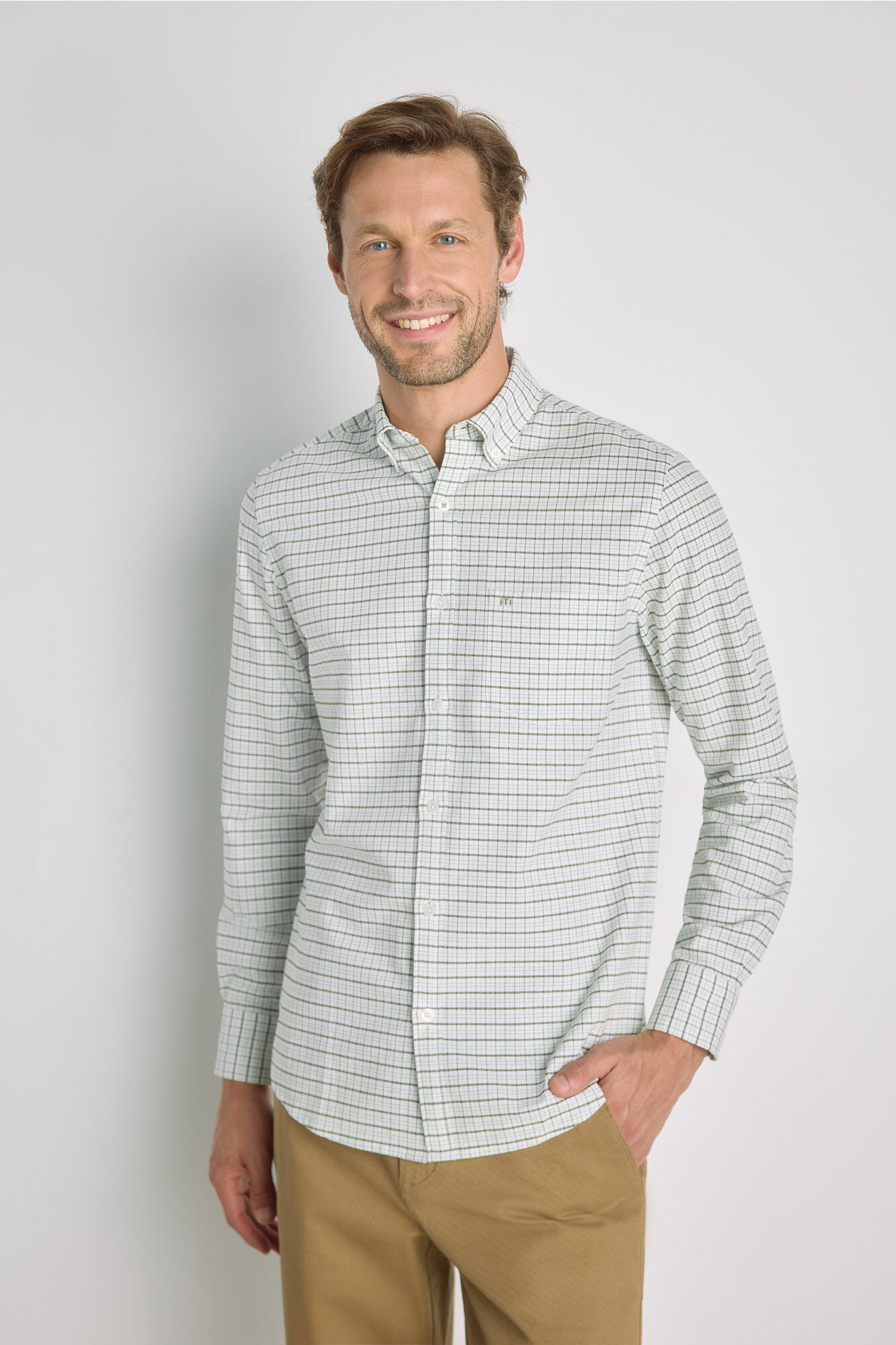 Milano Camisa de cuadros manga larga