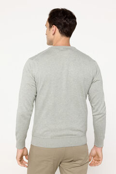 Fifty Outlet Suéter básico cuello redondo ajustado Kaki Claro