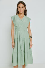 Milano Vestido escote en pico Verde