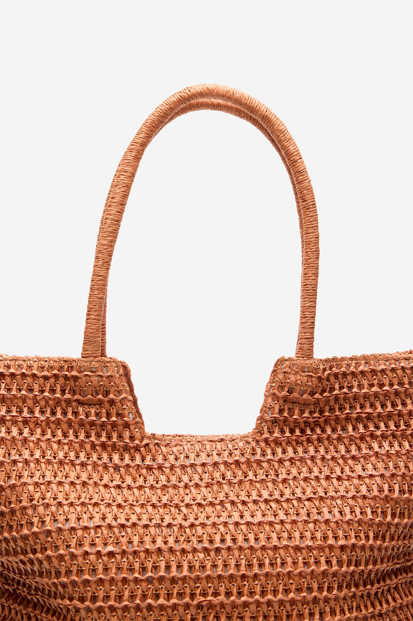 Milano Bolso rafia rayas Gris