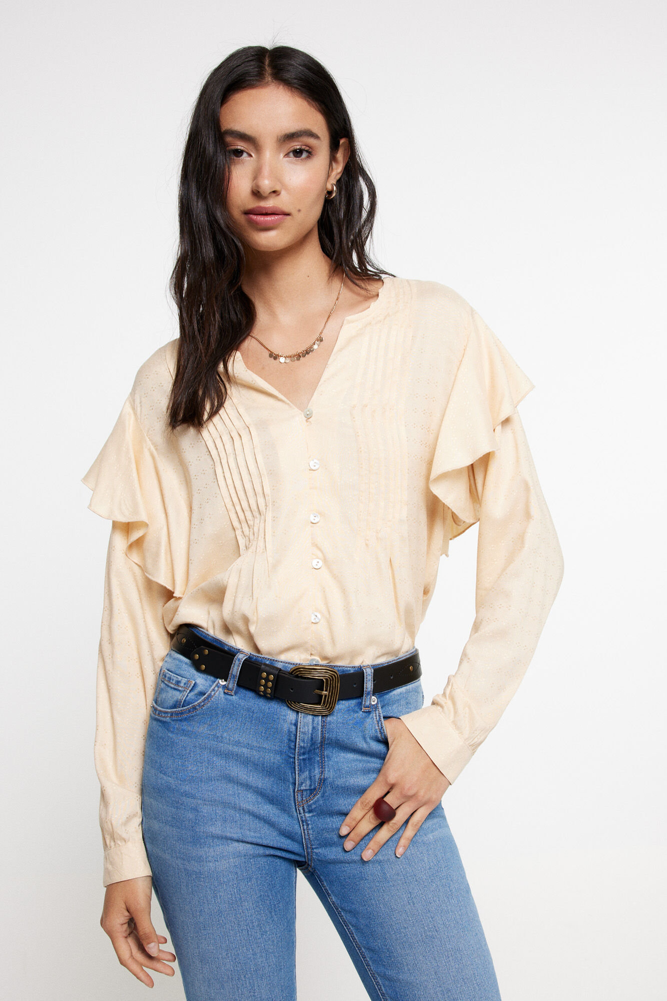 Blusa volantes Camisas y blusas de mujer Springfield MX