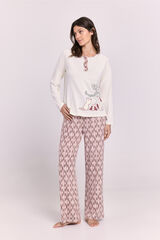 Milano Pijama estampado perros Beige