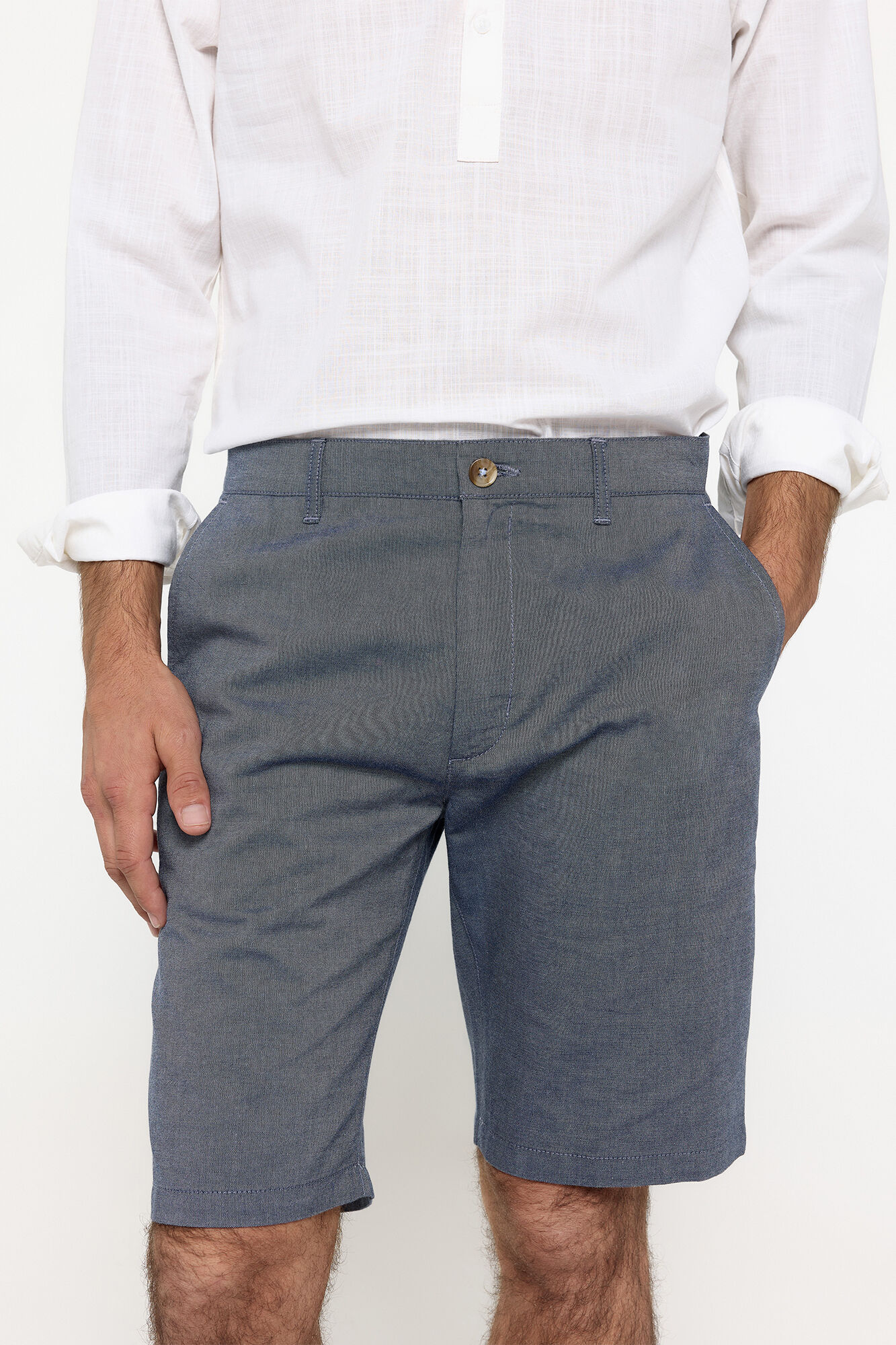 Milano Bermudas oxford de algod&oacute;n Navy
