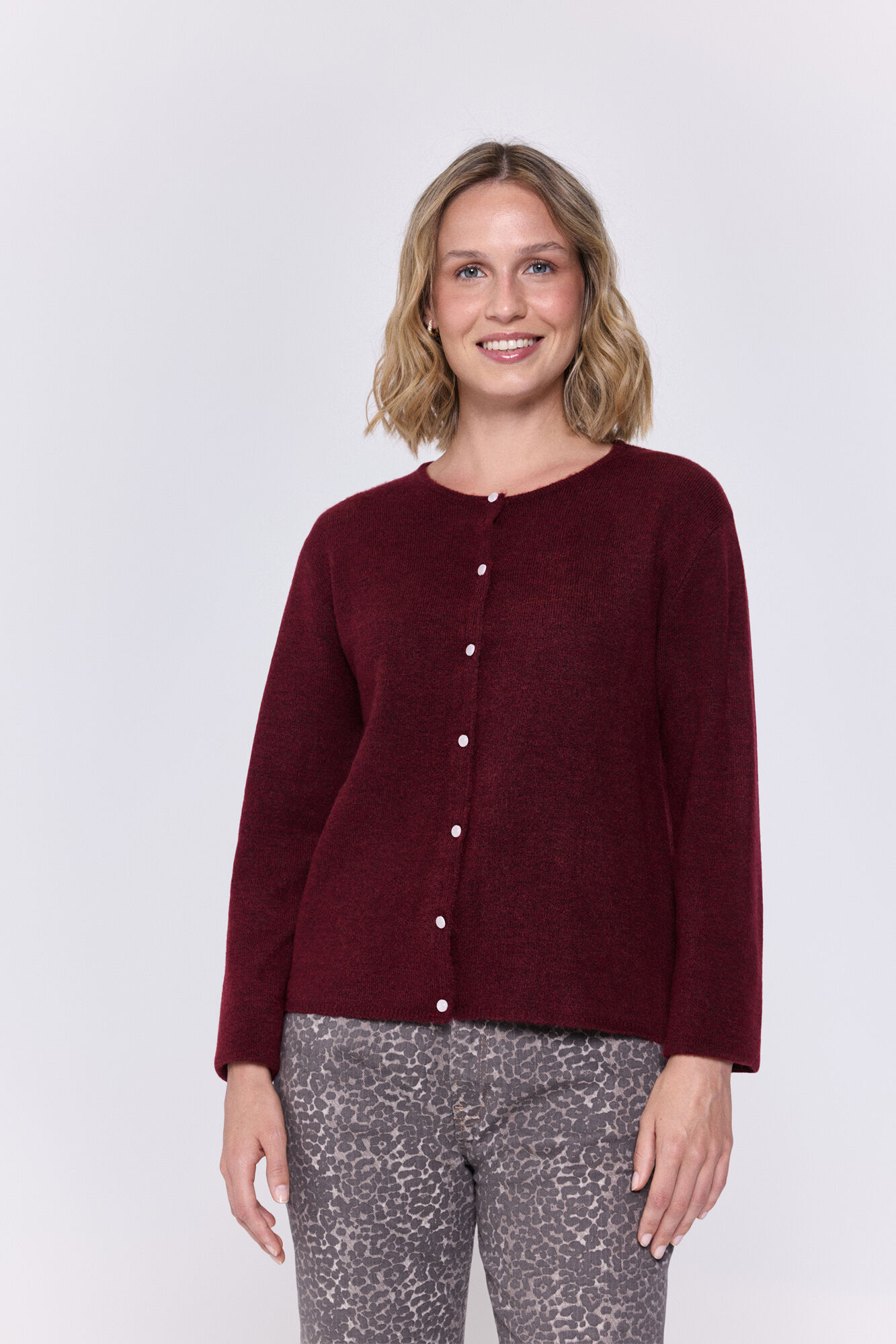 Milano C&aacute;rdigan de tejido con cierre de botones