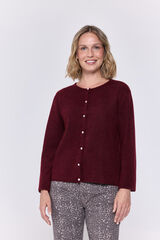 Milano Cárdigan de tejido con cierre de botones Granate