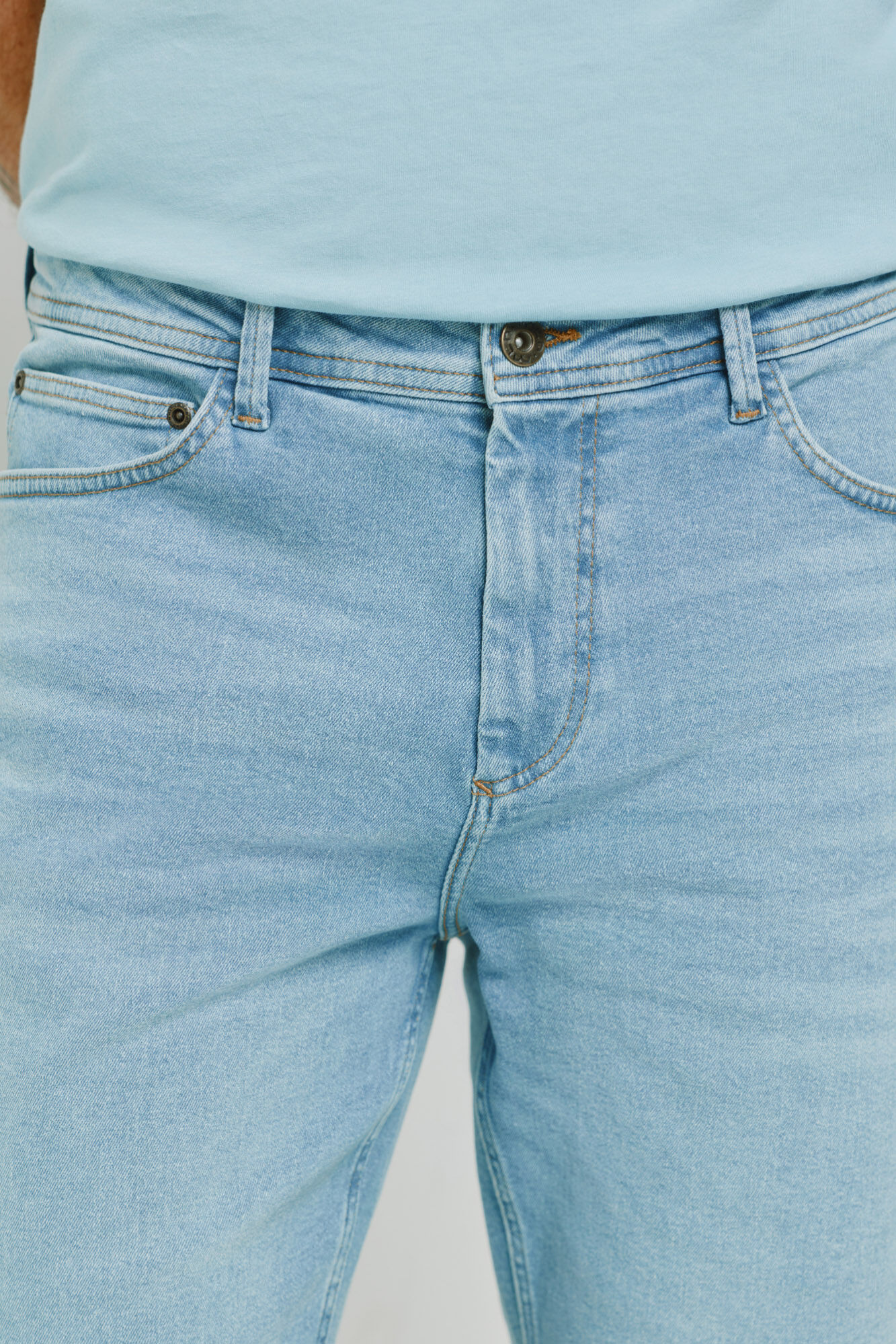 Milano Bermuda de mezclilla regular fit Azul Claro