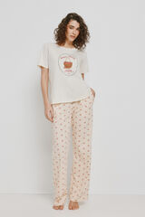 Milano Pijama estampada Beige