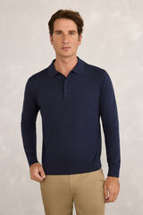 Milano Botones de jersey de polo Navy
