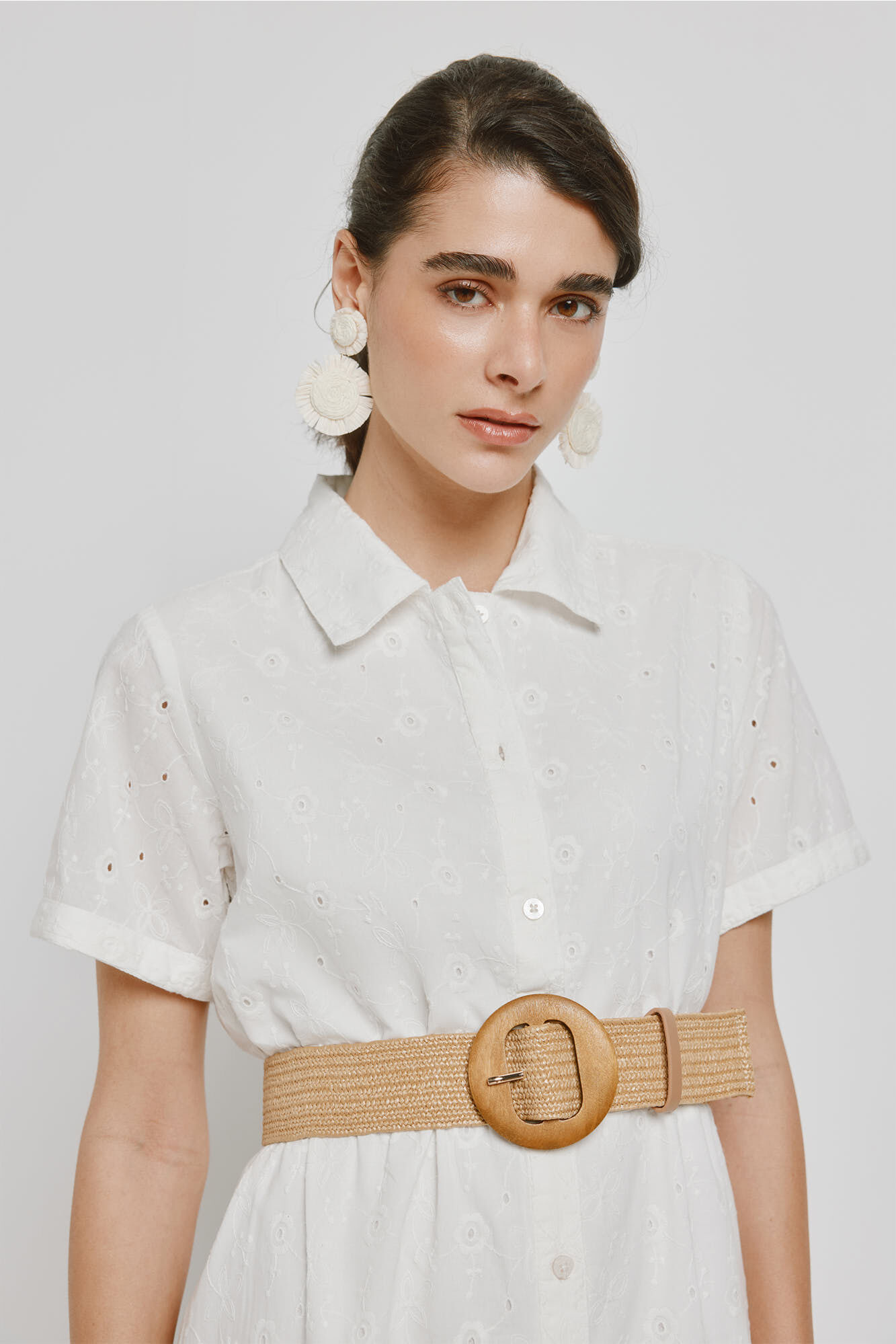 Milano Cintur&oacute;n trenzado Beige