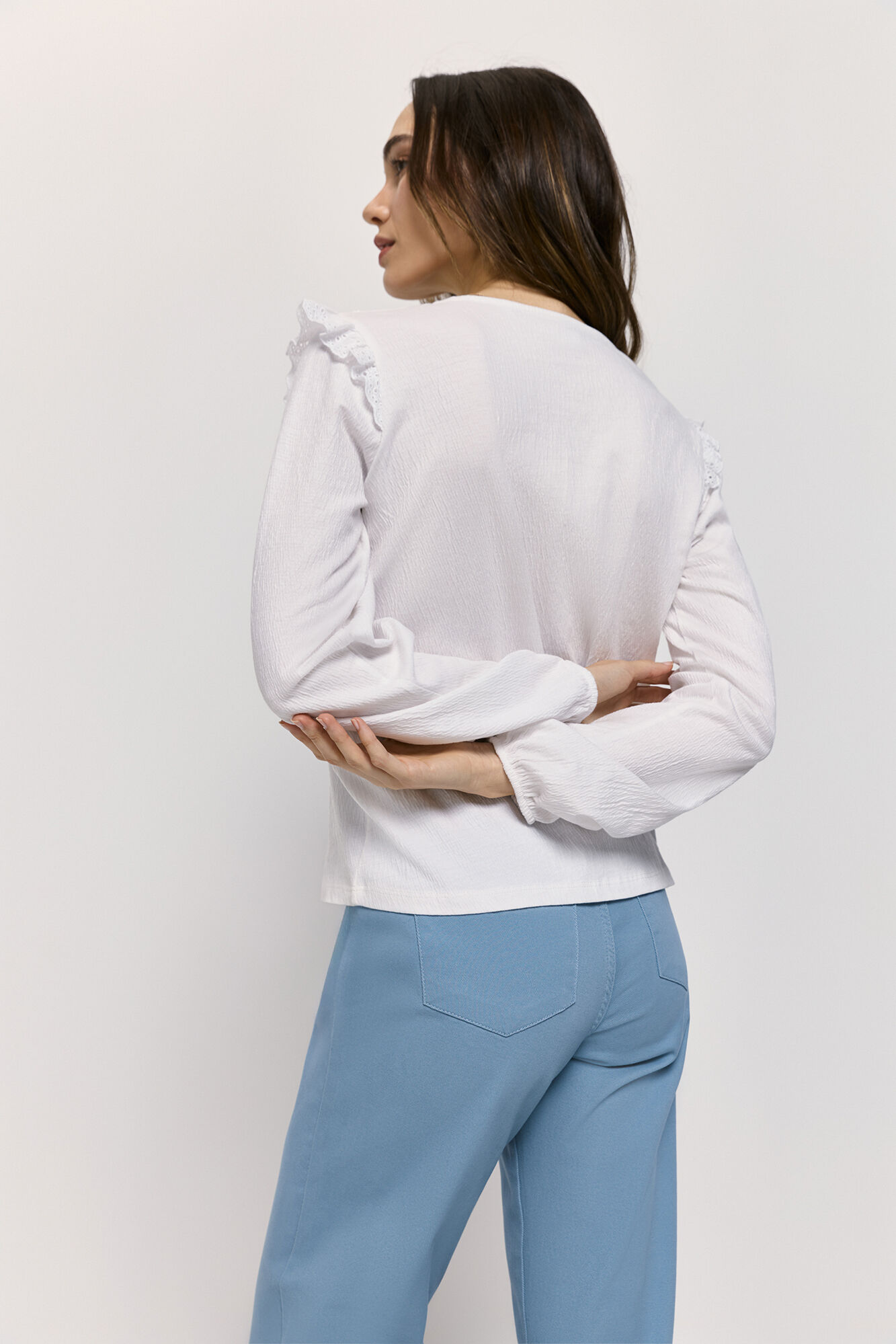 Milano Playera manga larga Blanco