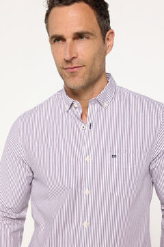 Fifty Outlet Camisa Popelín Rayas Granate