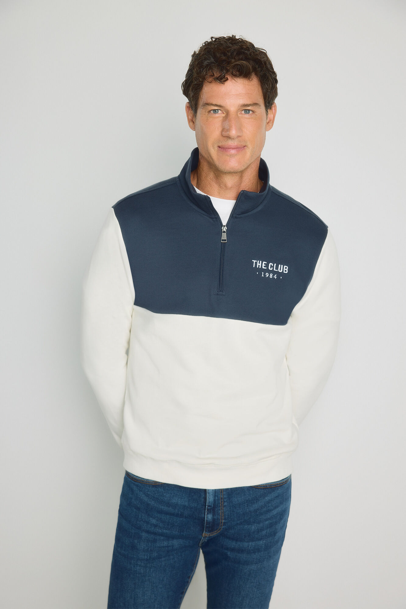 Milano Sudadera cuello semicisne con cierre