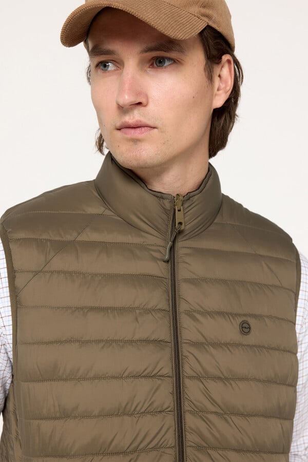 Milano Chaleco cremallera reversible Kaki