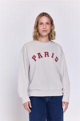Milano Sudadera con estampado frontal Gris Claro