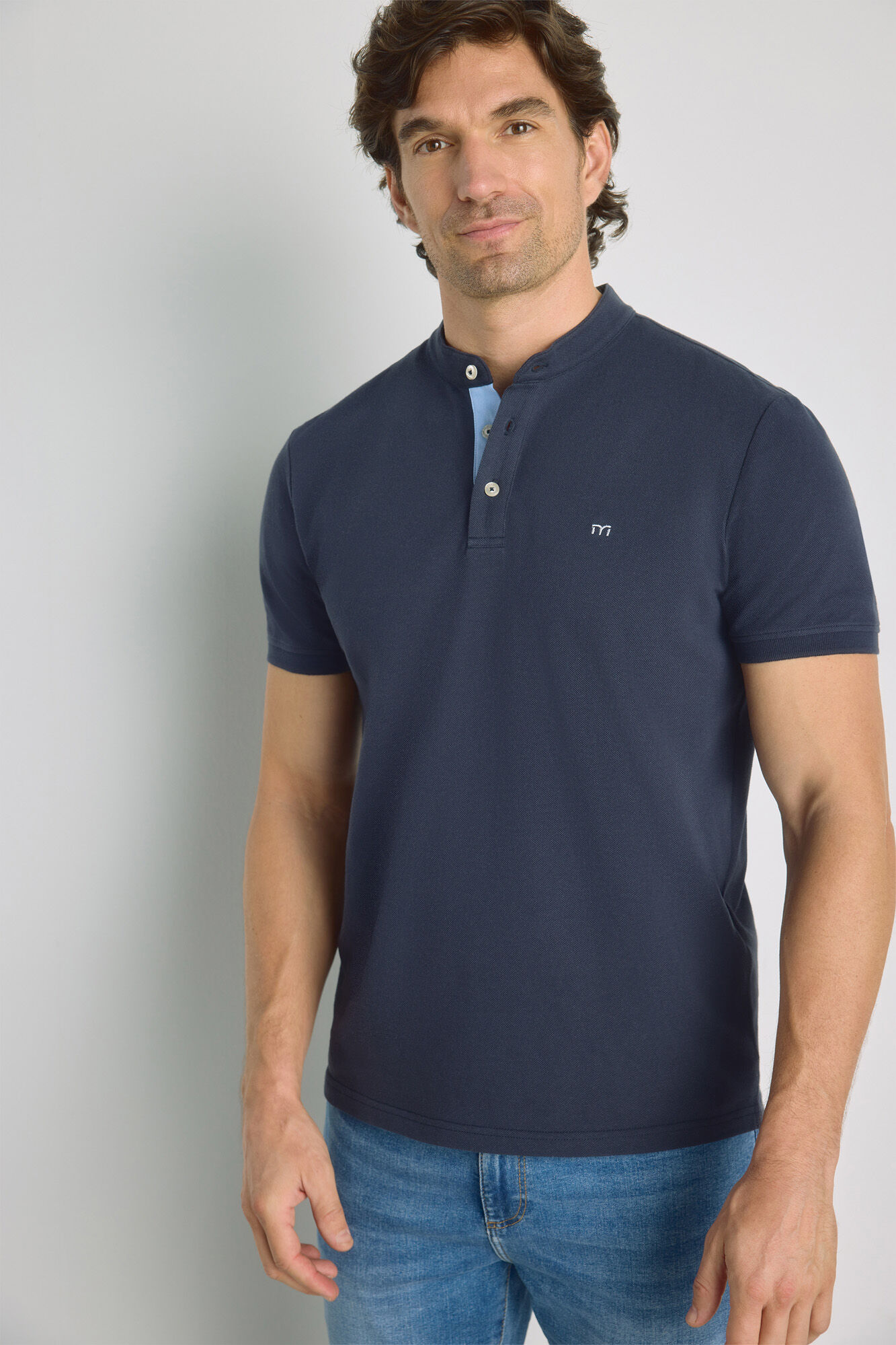 Milano Polo manga corta cuello mao