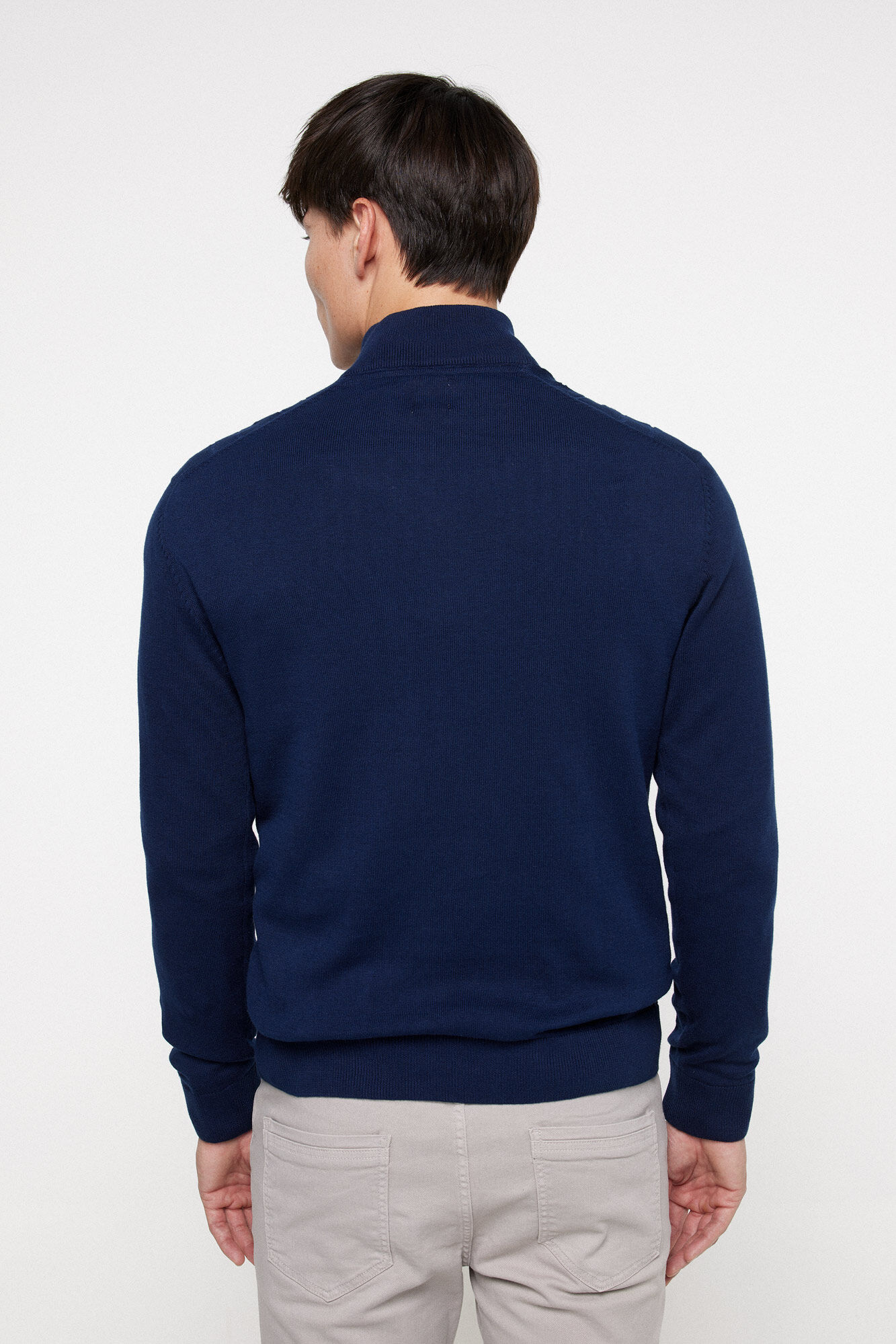 Milano Jersey Cables Cremallera Navy