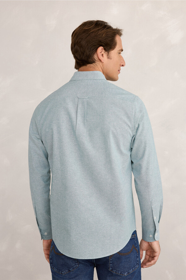 Milano Camisa deportiva Oxford Azul turquesa