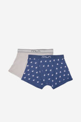 Milano Pack b&oacute;xer liso y estampado de perros Navy