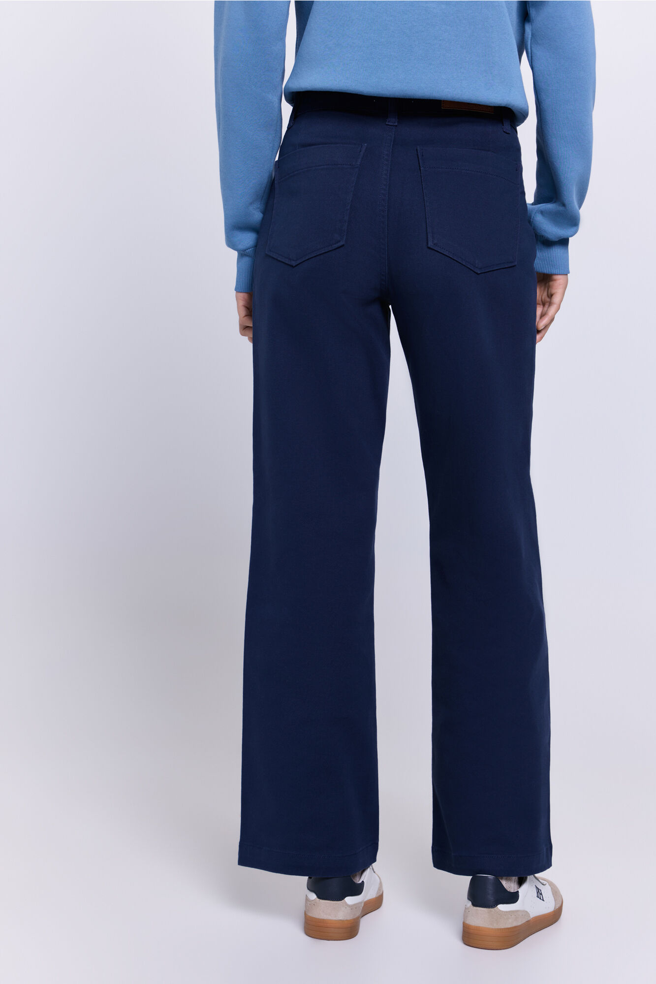 Milano Pantal&oacute;n sarga color pierna ancha Navy