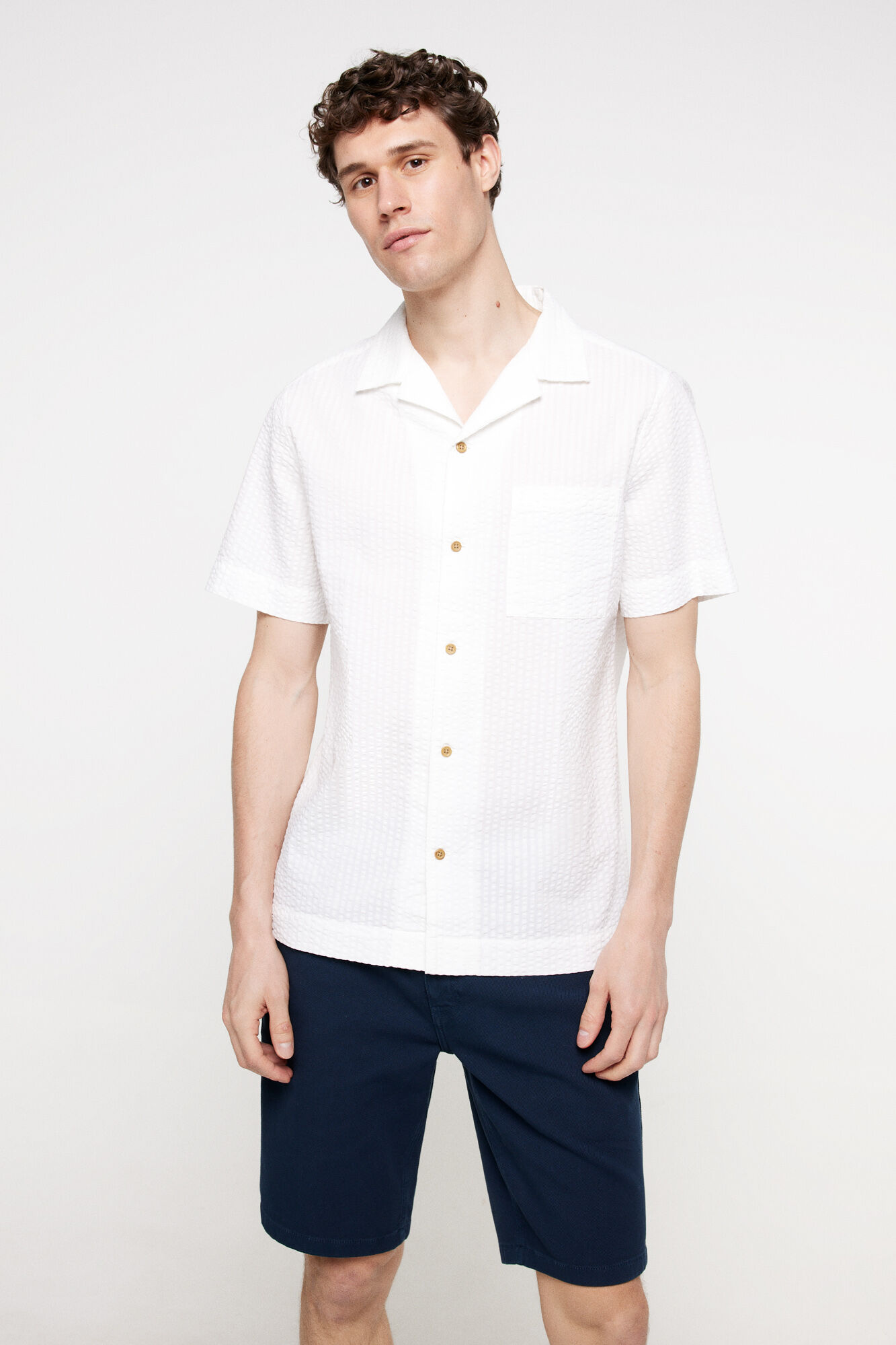 Milano Bermudas denim estructura. Azul