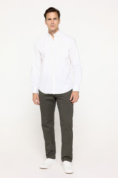Fifty Outlet Pantalón chino básico Kaki Oscuro