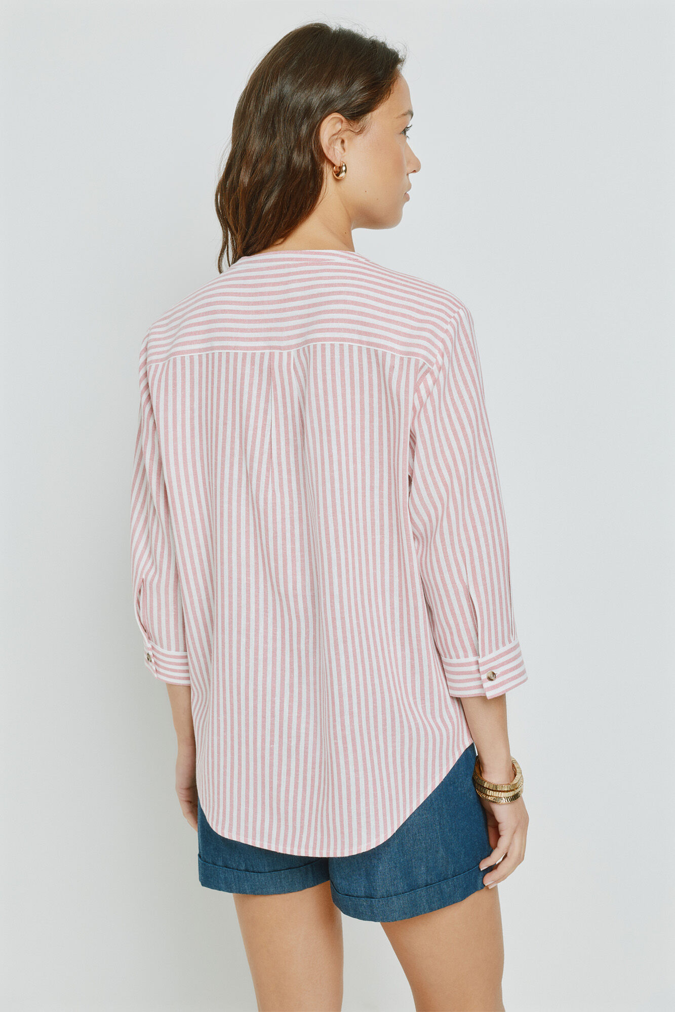 Milano Blusa de rayas Rosa