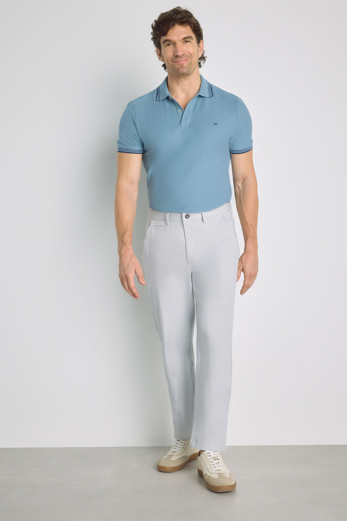 Milano Pantal&oacute;n chino regular fit Gris Claro