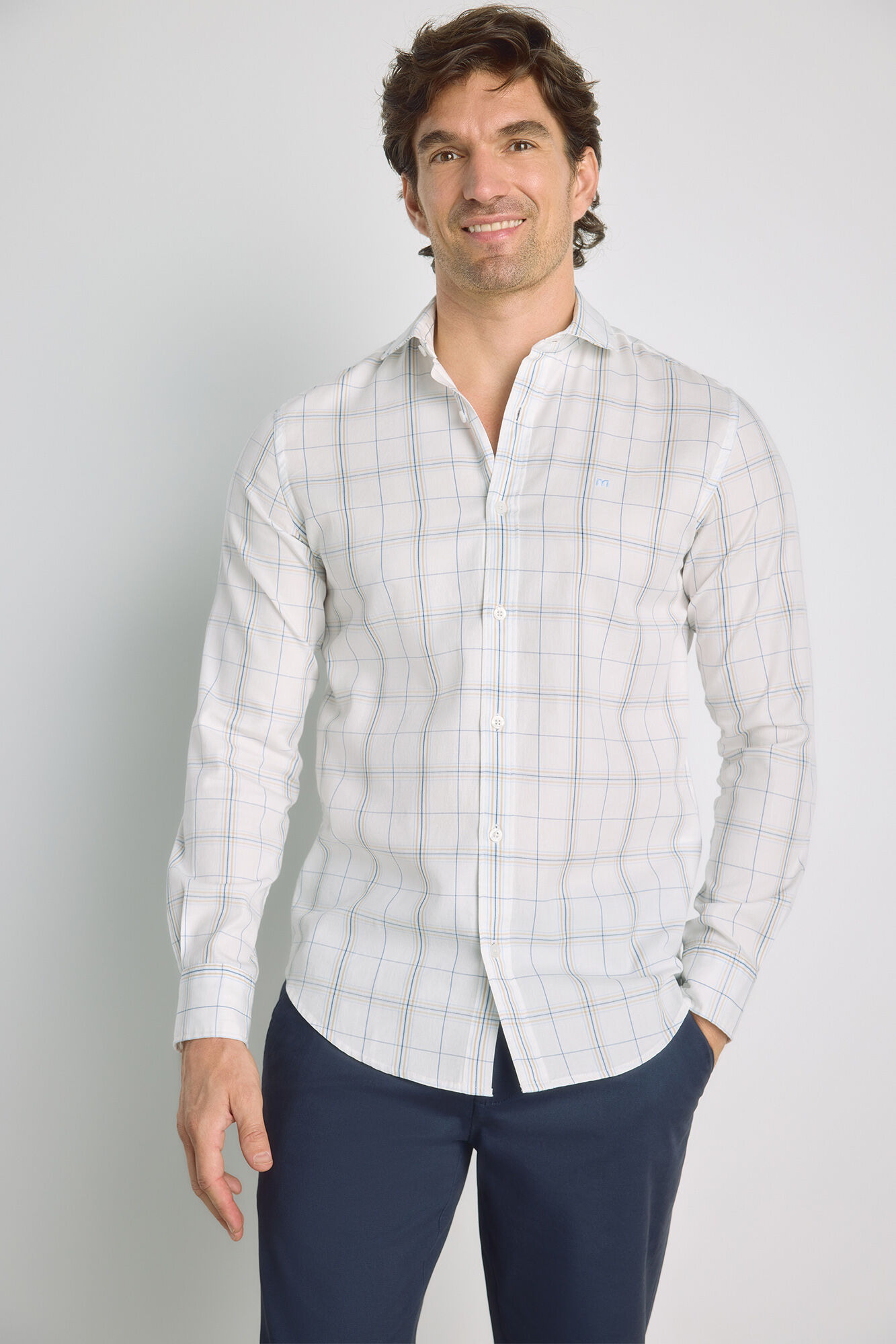 Milano Camisa de cuadros manga larga
