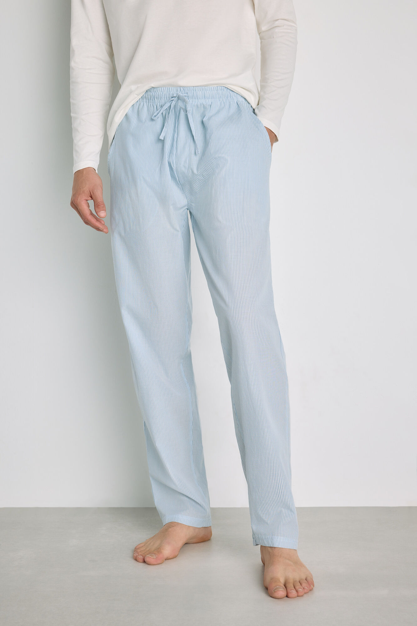 Milano Pijama de punto y tela Blanco