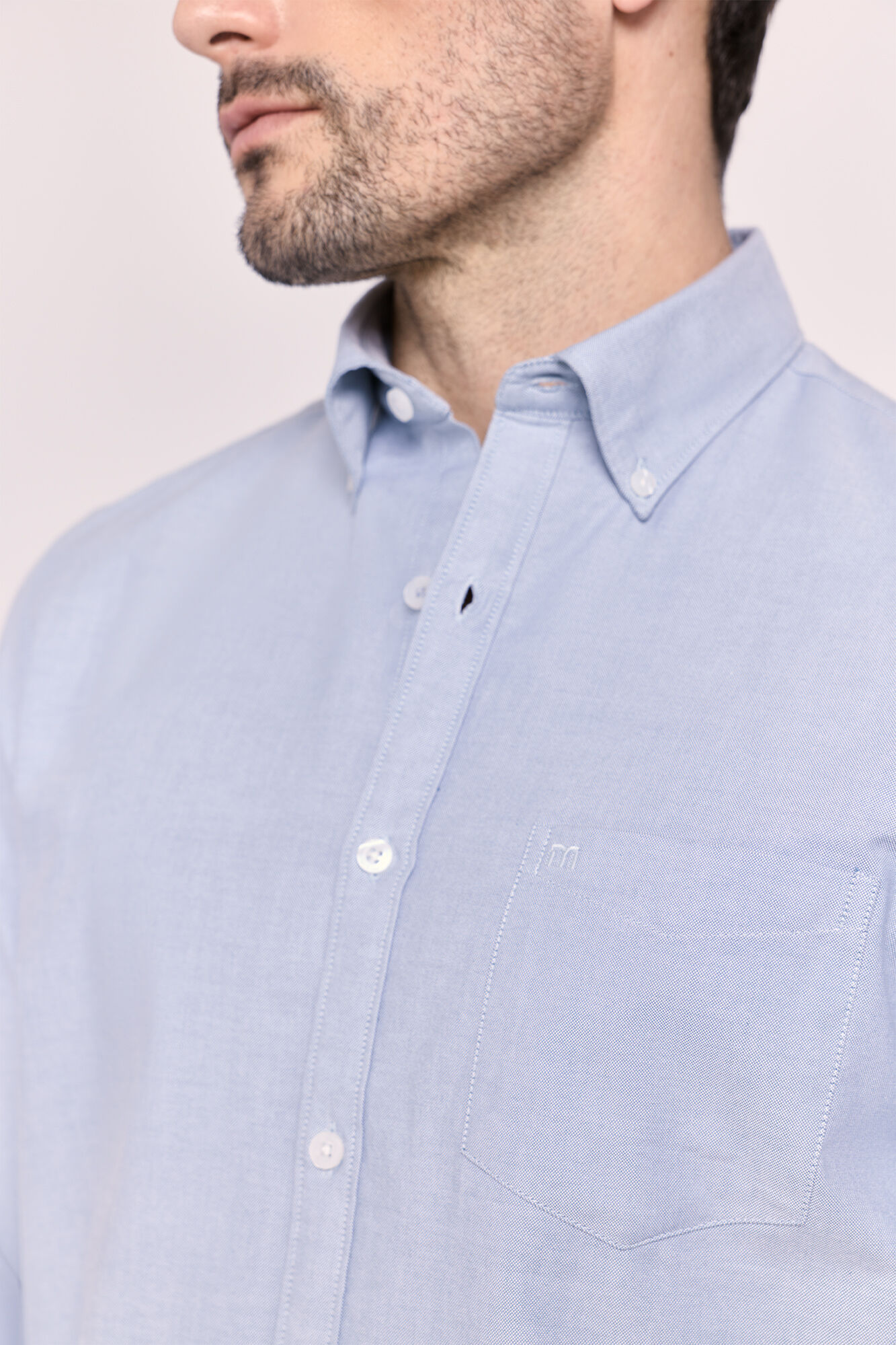 Milano Camisa lisa manga larga Azul