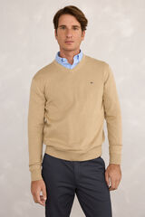 Milano Jersey básico en pico Beige