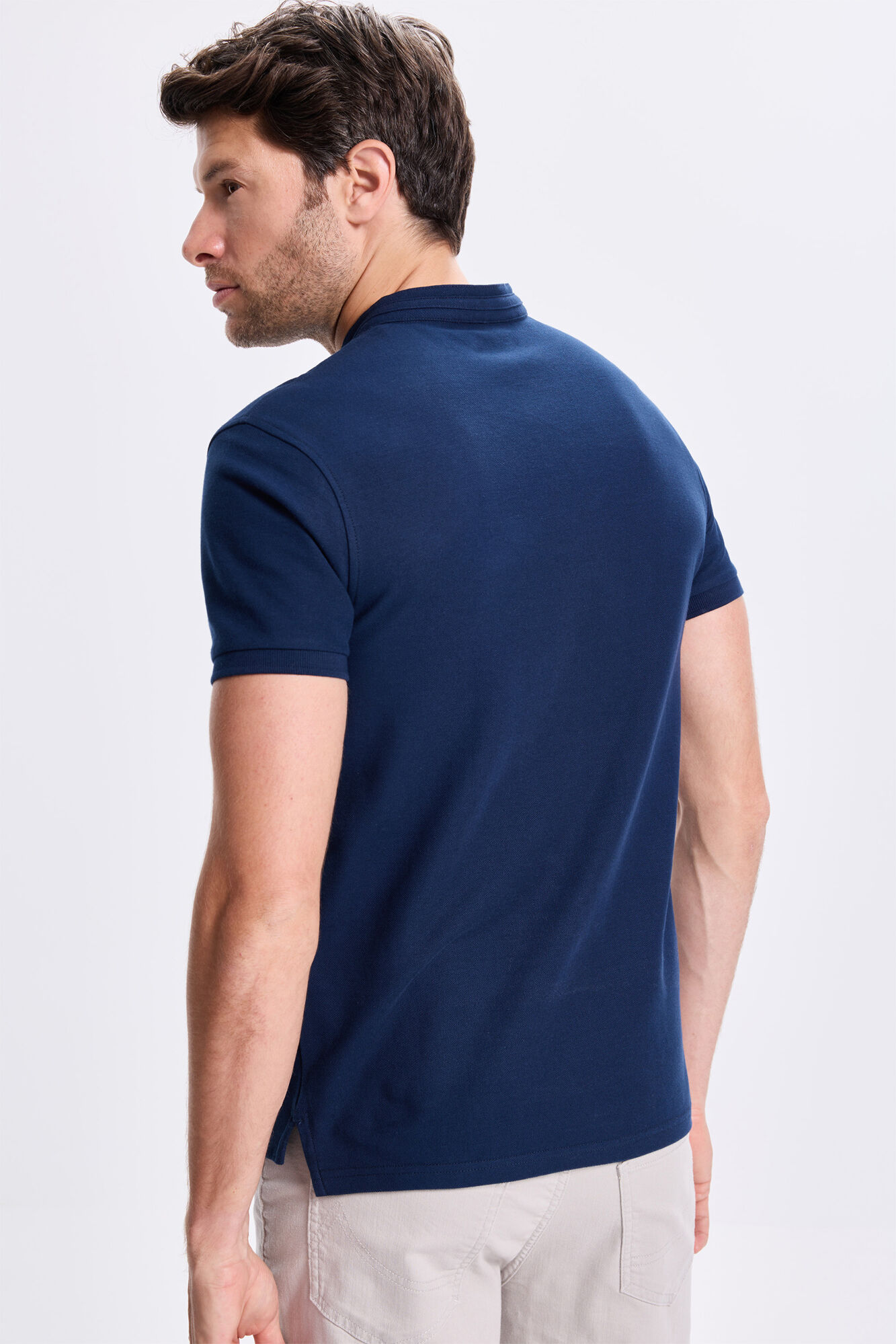 Milano Polo Mao Oxford Navy