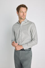 Milano Camisa de rayas manga larga Gris