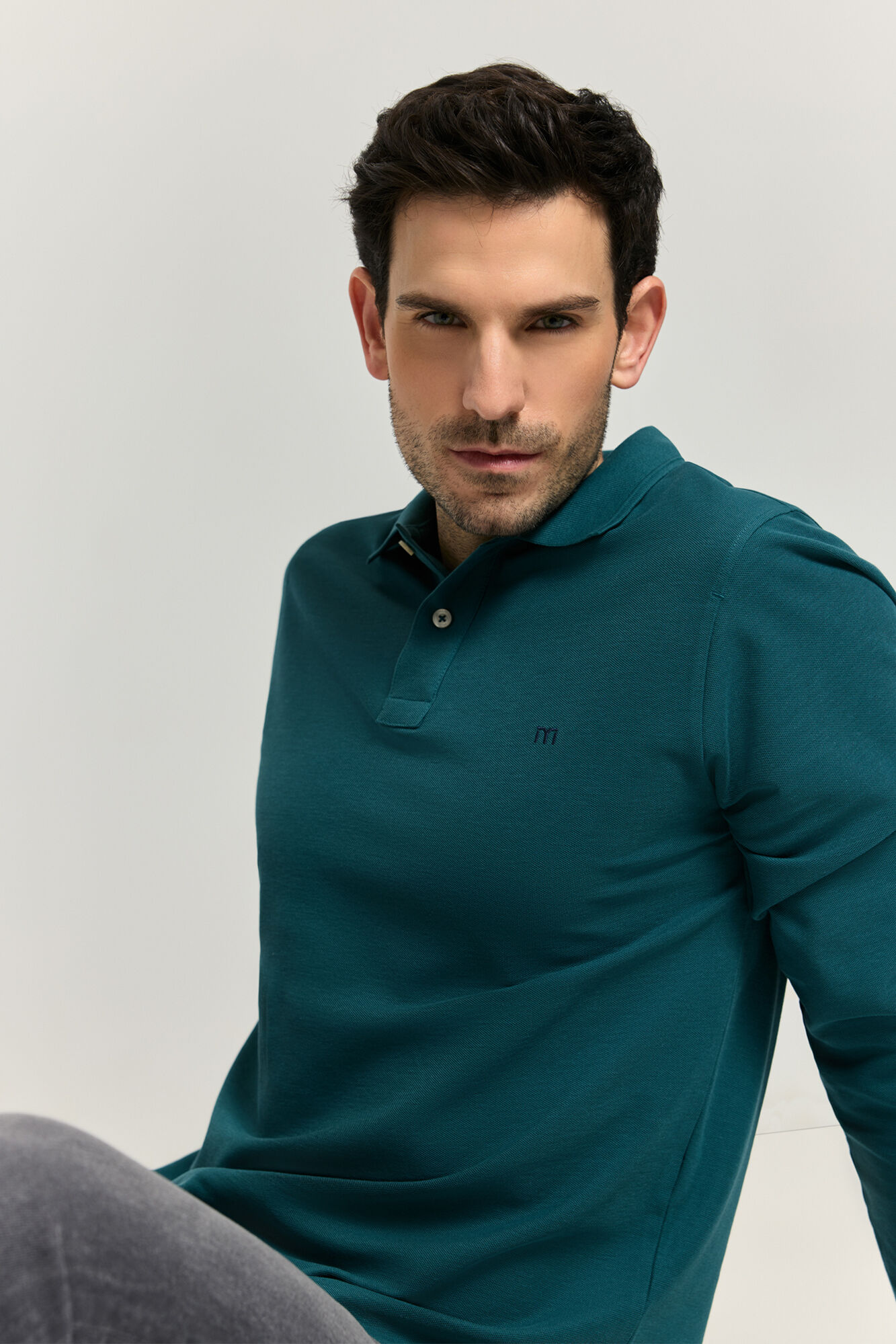 Milano Polo manga larga Azul