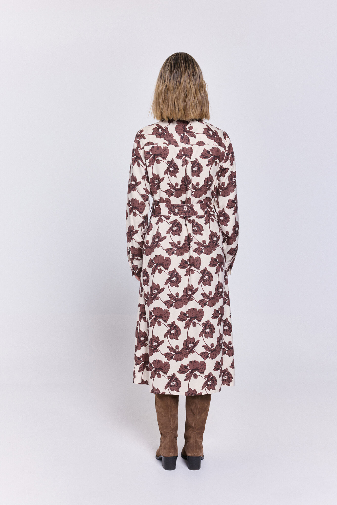 Milano Tejido de camisa midi Beige