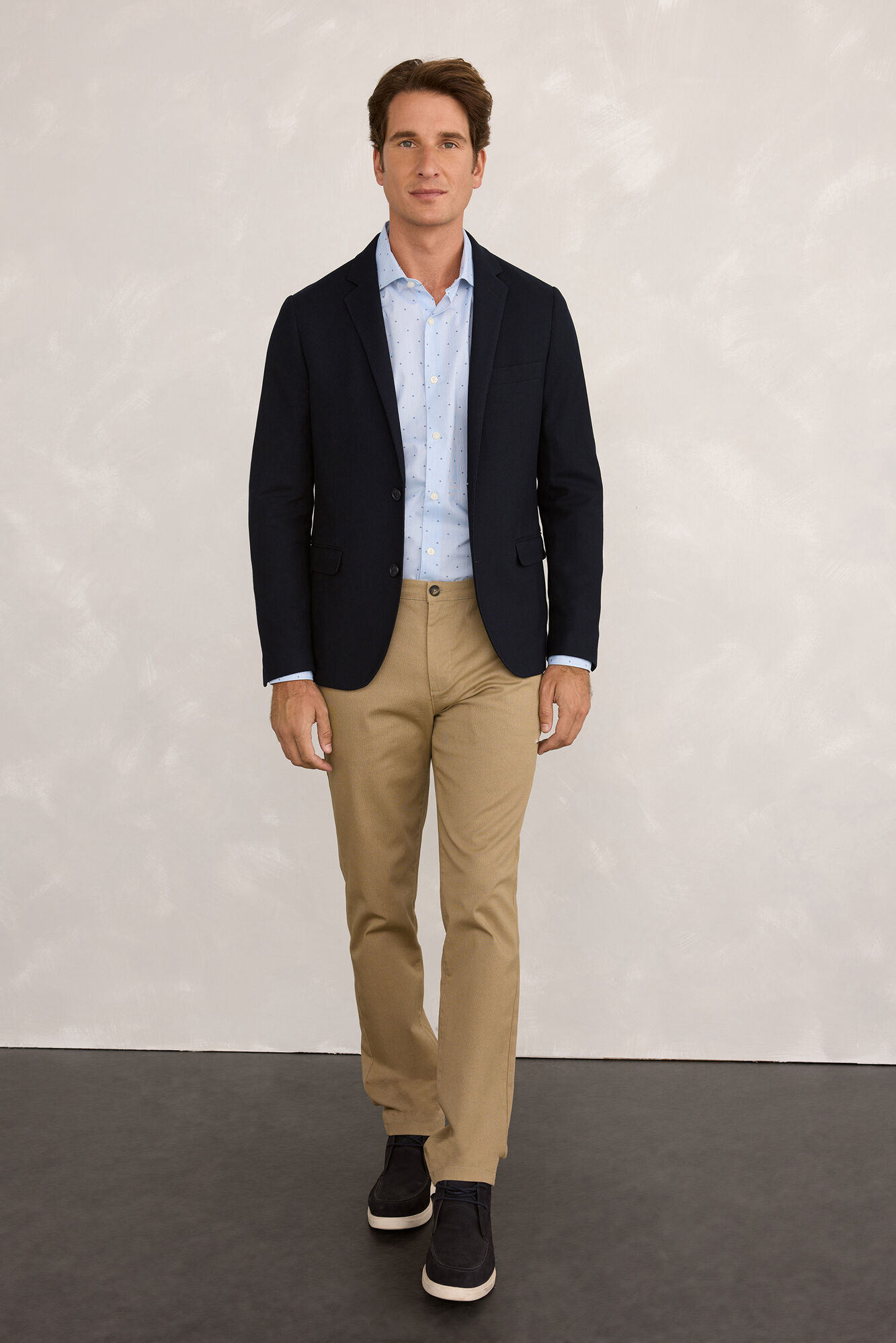 Milano Blazer de punto entallada Navy