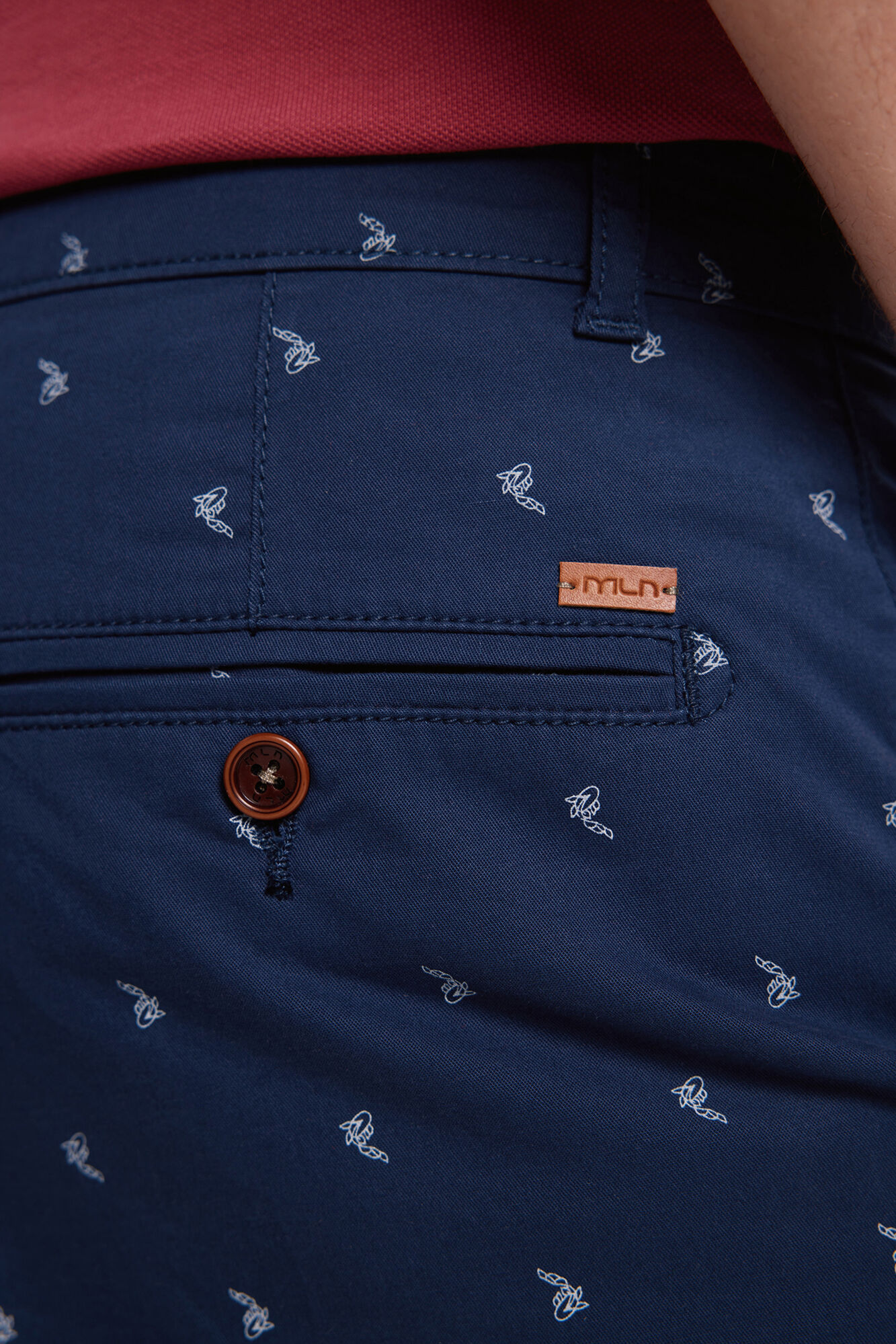 Milano Bermuda Estampado Azul Oscuro