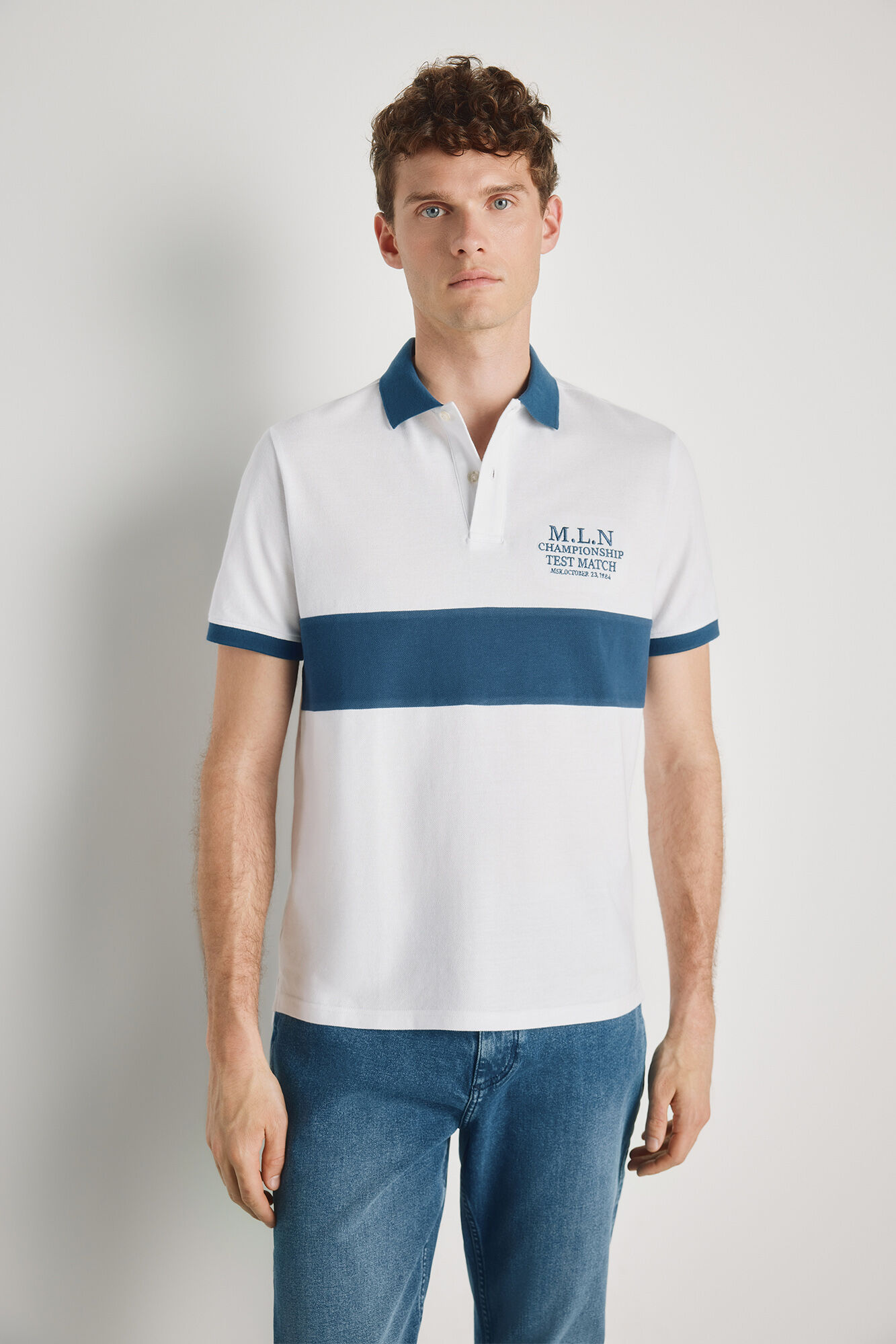 Milano Polo de rayas manga corta